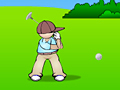 Golf muž hrát on-line